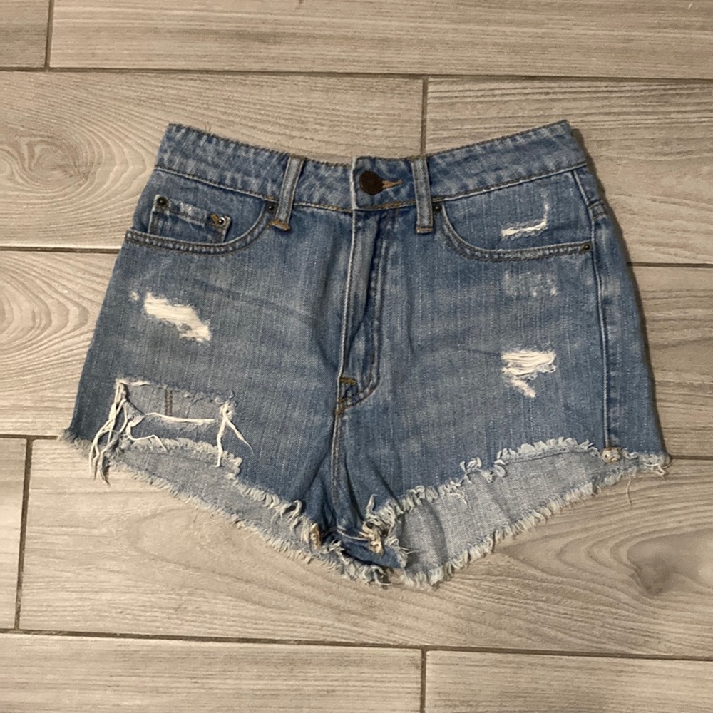 BDG High Rise Drew Cheeky Denim Jean Shorts